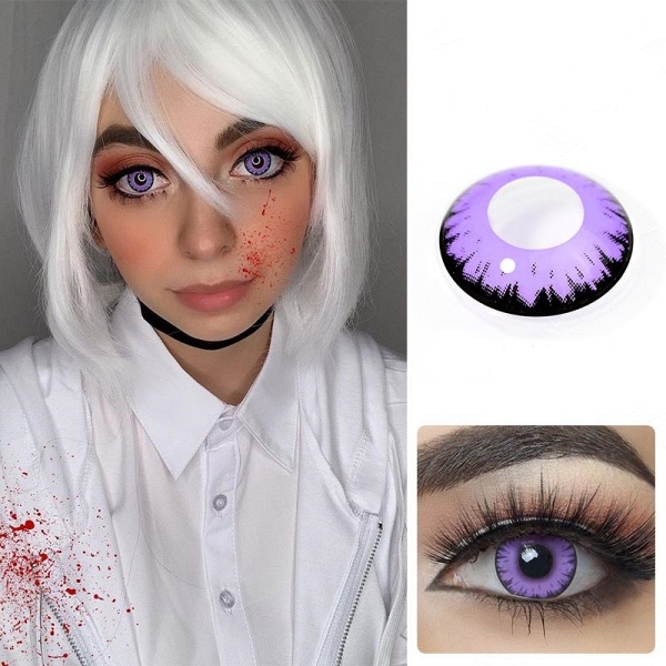 Lentes de contacto para halloween vampire purple