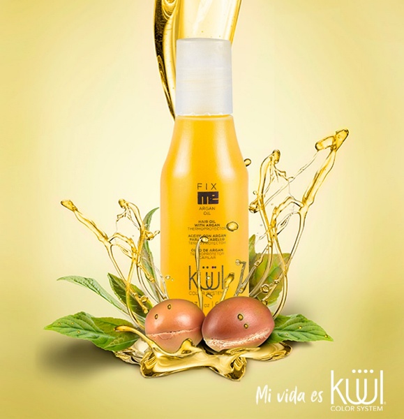 Aceite con argán para el cabello termo protector fix me de kuul - Imagen 2