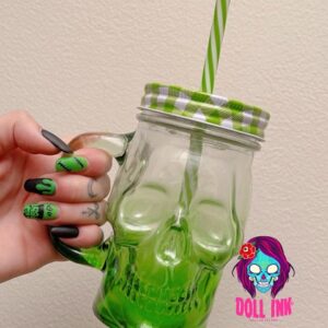 Vaso pitillo skull 330 ml
