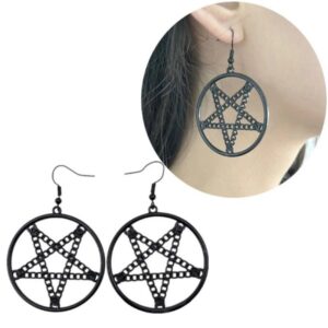 Aretes pentagram chain
