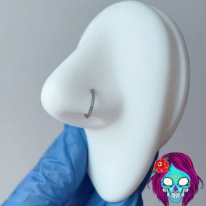 Joya de piercing aro nariz cristales