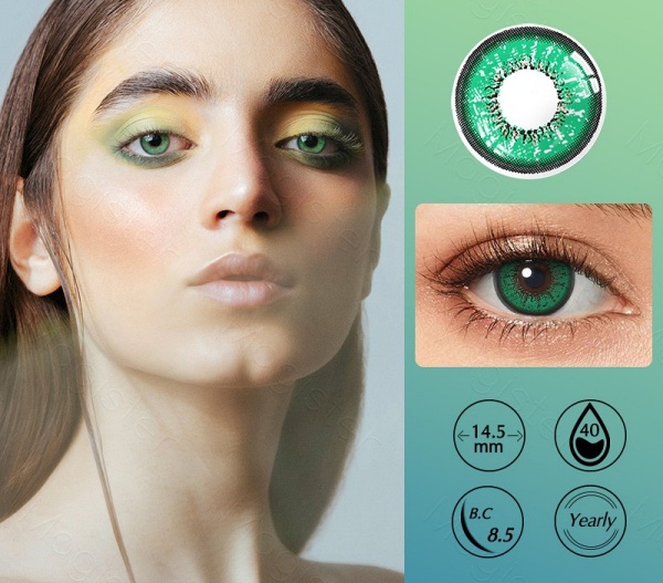 Lentes de contacto para halloween verde