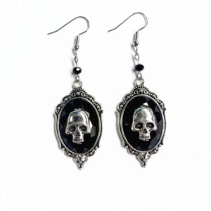 Aretes black vintage skull