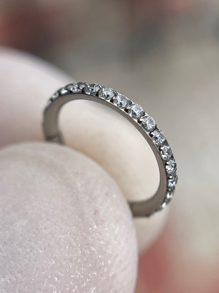 Joya de piercing aro nariz cristales - Imagen 2