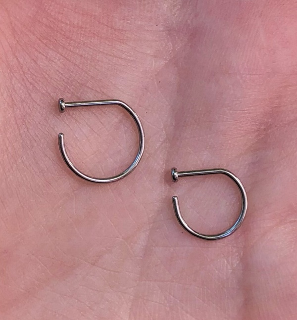 Joya de piercing aro nariz G ring nostril - Imagen 3