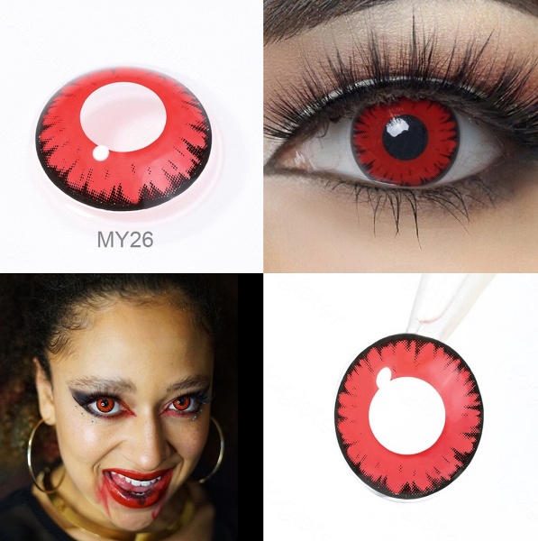Lentes de contacto para halloween vampire red