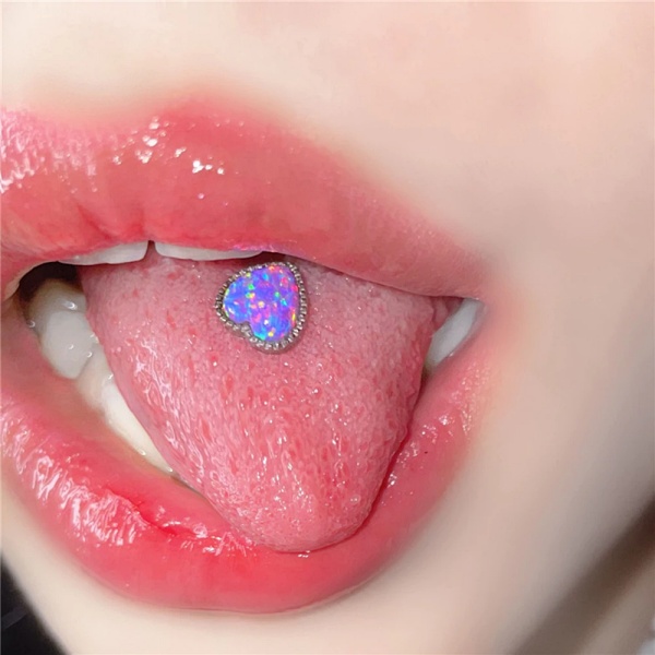 Joya de piercing heart opalo - Imagen 3