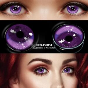 Lentes de contacto para halloween morado 35