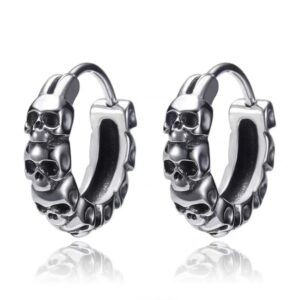 Aretes aro skulls