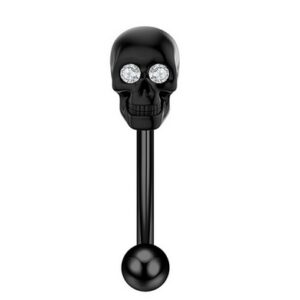 Joya de piercing barbell curvo skull