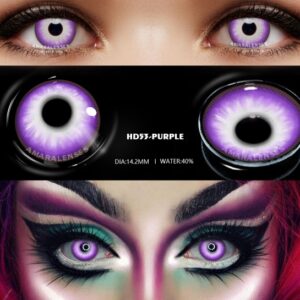 Lentes de contacto para halloween morado 53