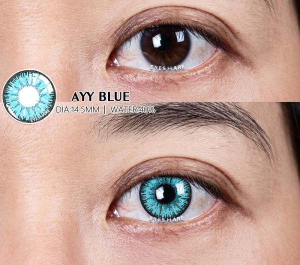 Lentes de contacto para halloween azul - Imagen 2