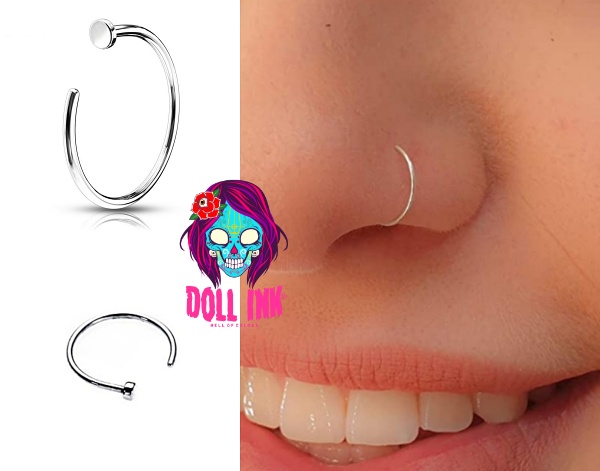 Joya de piercing aro nariz C ring nostril
