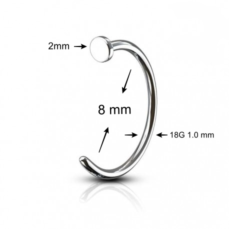 Joya de piercing aro nariz C ring nostril - Imagen 4