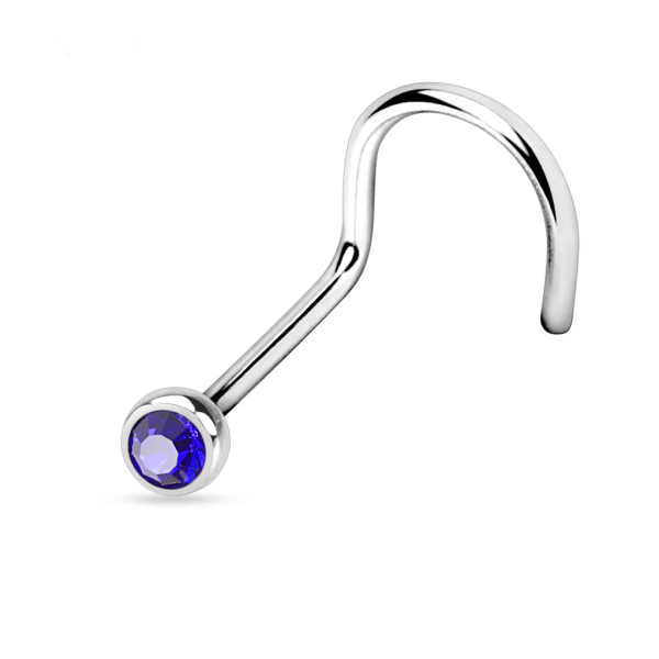 Joya de piercing nariz nostril screw cristal - Imagen 5