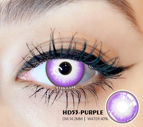 Lentes de contacto para halloween morado 53 - Imagen 2