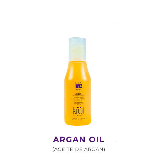 Aceite con argán para el cabello termo protector fix me de kuul