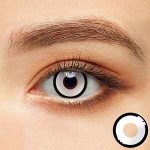 Lentes de contacto para halloween manson blanco