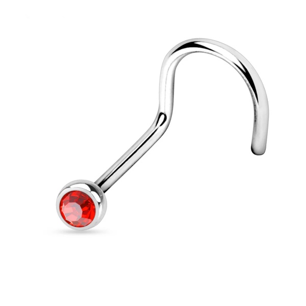 Joya de piercing nariz nostril screw cristal - Imagen 6