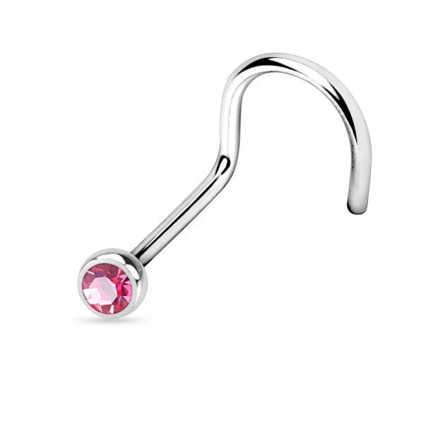 Joya de piercing nariz nostril screw cristal - Imagen 7