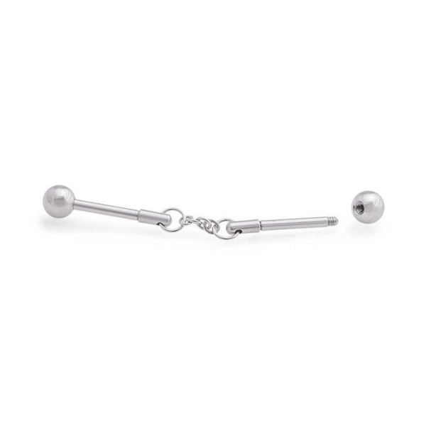 Joya de industrial piercing con cadena - Imagen 3