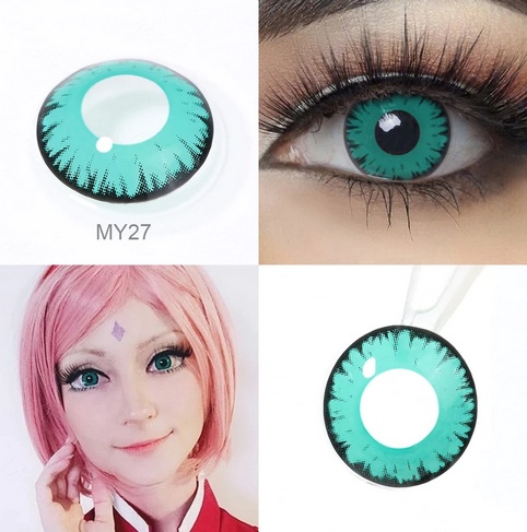 Lentes de contacto para halloween vampire green