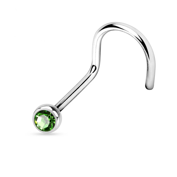Joya de piercing nariz nostril screw cristal - Imagen 4