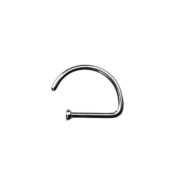 Joya de piercing aro nariz D ring nostril - Imagen 3