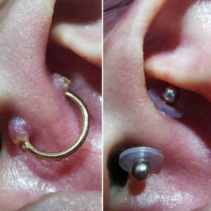 NoPull piercing Disc disco de silicona para piercings. Es un disco en silicona grado médico* el cuál ayuda en perforaciones/piercings corporales.