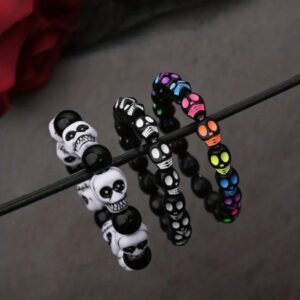 Set 3 pulseras skulls