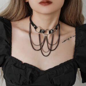 Choker chains skulls