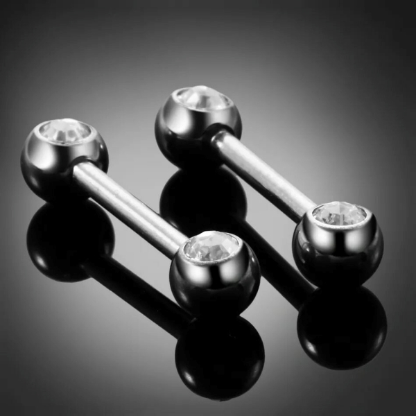 Joya de piercing para pezón cristal - Imagen 3