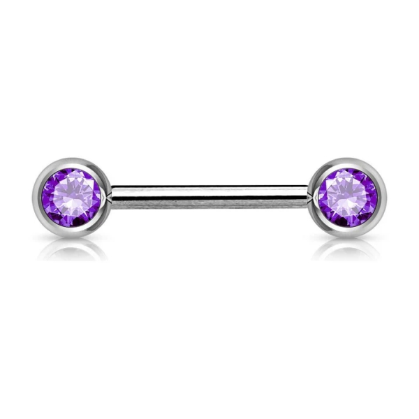 Joya de piercing para pezón cristal - Imagen 2