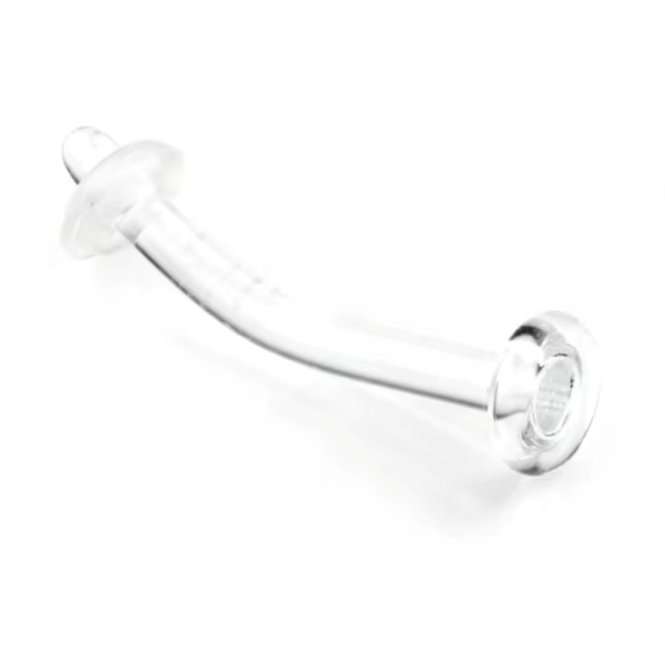 Joya para piercing barbell curvo retenedor en vidrio borosilicato gorilla glass - Imagen 3