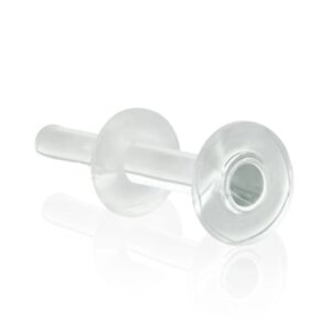 Joya para piercing labret retenedor en vidrio borosilicato gorilla glass