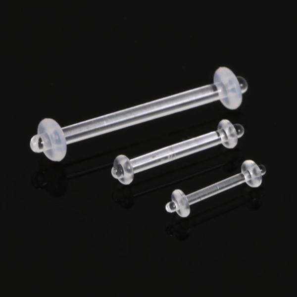 Joya para piercing barbell retenedor en vidrio borosilicato gorilla glass - Imagen 3