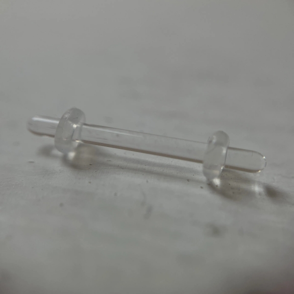 Joya para piercing barbell retenedor en vidrio borosilicato gorilla glass - Imagen 4