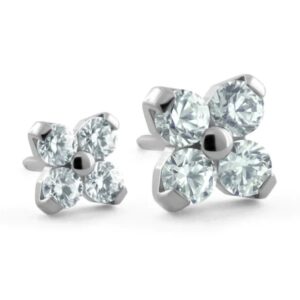 Joya de piercing labret push pin forte cz neometal