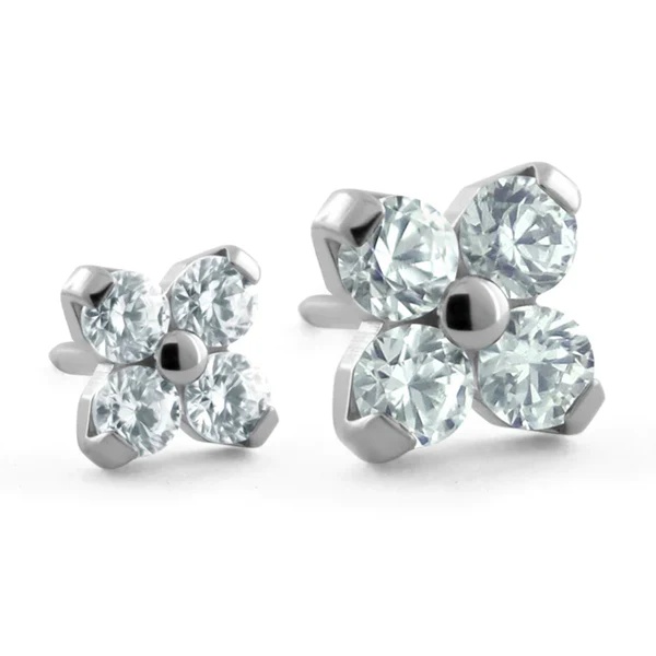 Joya de piercing labret push pin forte cz neometal