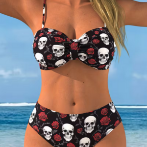 Vestido de baño bikini 2 piezas roses & skulls
