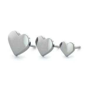 joya de piercing labret push pin corazon neometal