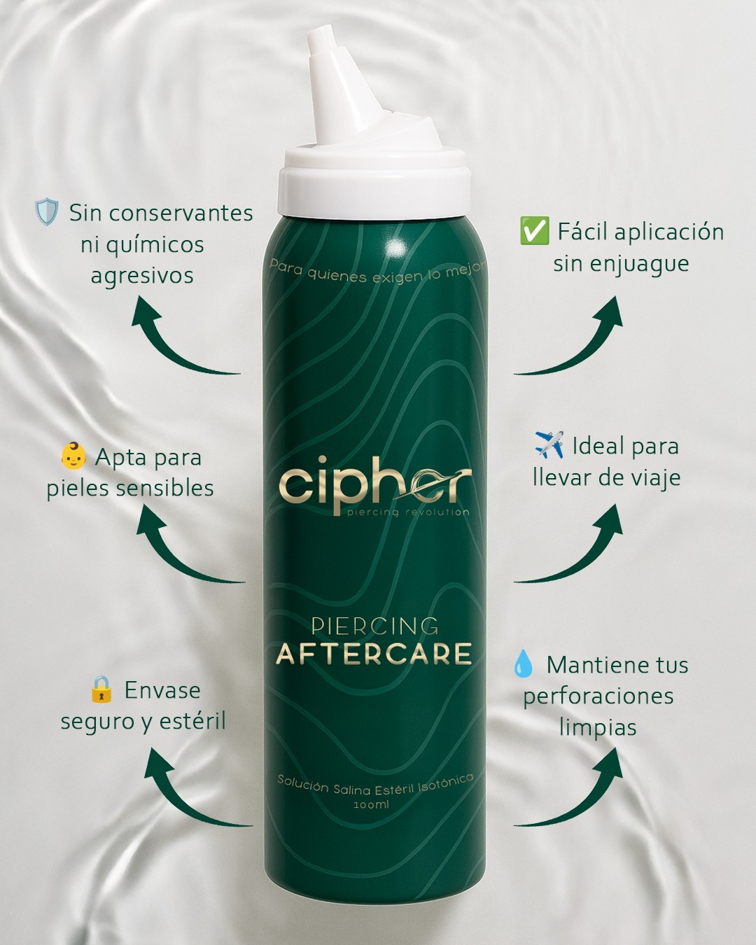 Cipher piercing aftercare spray